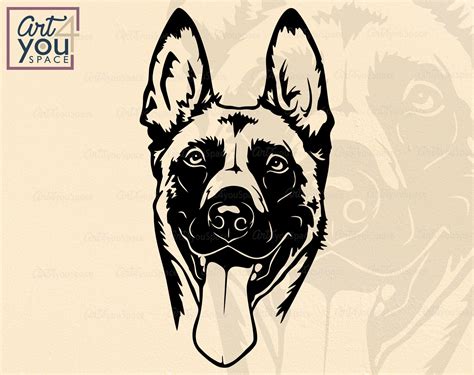 Belgian malinois svg dog svg file for cricut funny Face | Etsy in 2021 | Malinois, Belgian ...