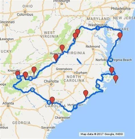 North Carolina road trip | Road trip, Road trip map, East coast road trip