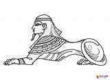 Sphinx Coloring Page sketch template