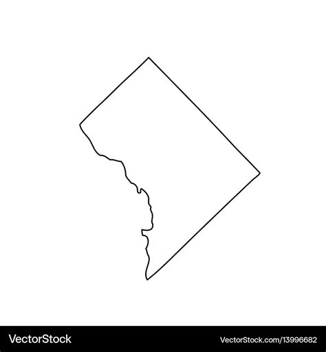 Map us district columbia Royalty Free Vector Image