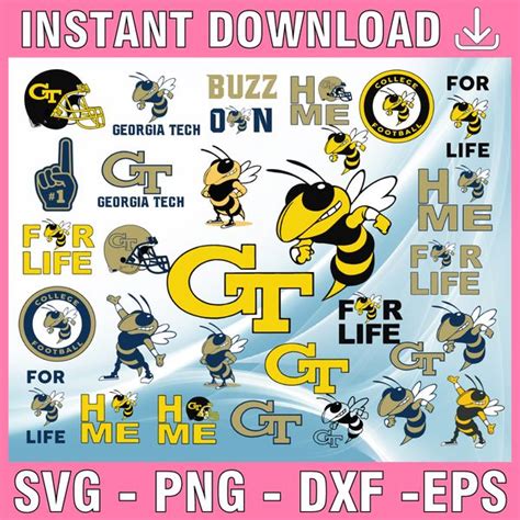 28 Files Georgia Tech Yellow svg Bundle, NCAA Teams Svg, NCA - Inspire Uplift