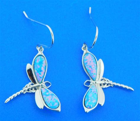 Alamea Dragonfly Opal Earrings, Sterling Silver | Island Sun Jewelry Beach Haven NJ