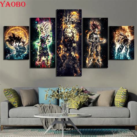 5D DIY Diamond Painting Dragon Ball Z Diamond Embroidery Cross Stitch ...