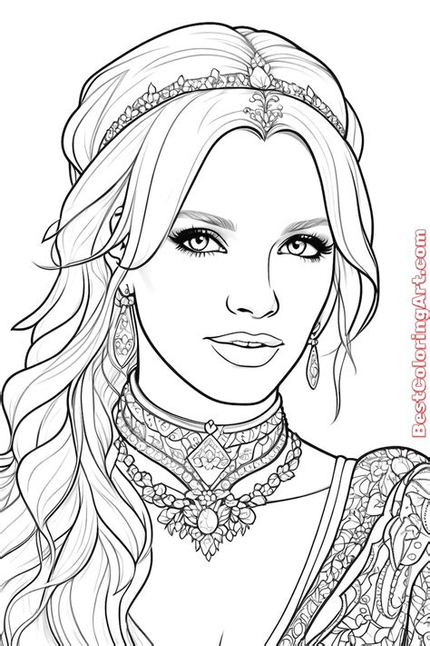 Britney Spears Coloring Page - Printable & Free PDFs
