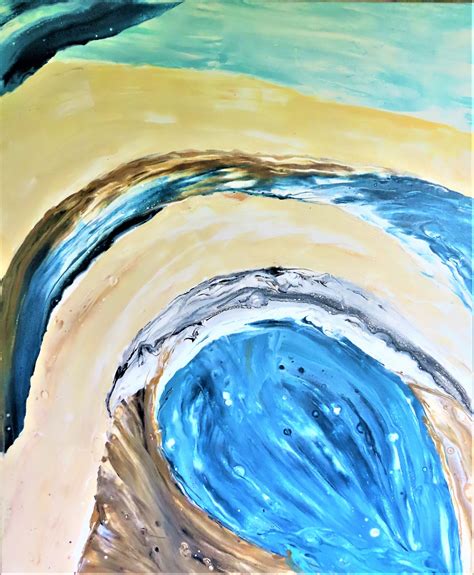 Sand and Water Painting | Acrylic Fluid Art Painting