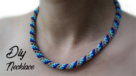 DIY Necklace. Beaded necklace tutorial. DIY gift - YouTube