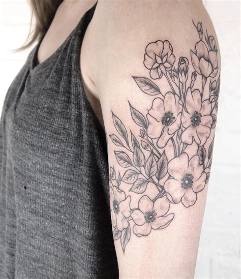 Wild roses wrapping around arm - Tattoo People Toronto - Jess Chen ...