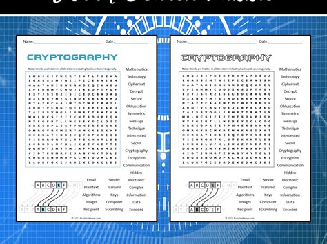 Cryptography Word Search Puzzle | Teaching Resources