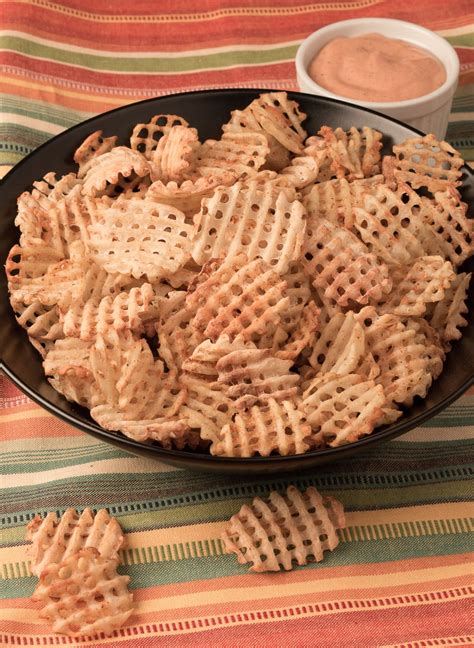 Oil Free Seasoned Waffle Fries in the Air Fryer - A Plantiful Path