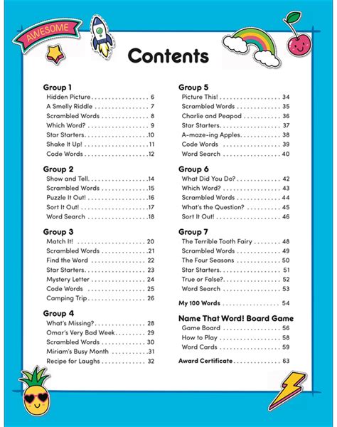 100 Words for Kids to Read in First Grade Workbook by