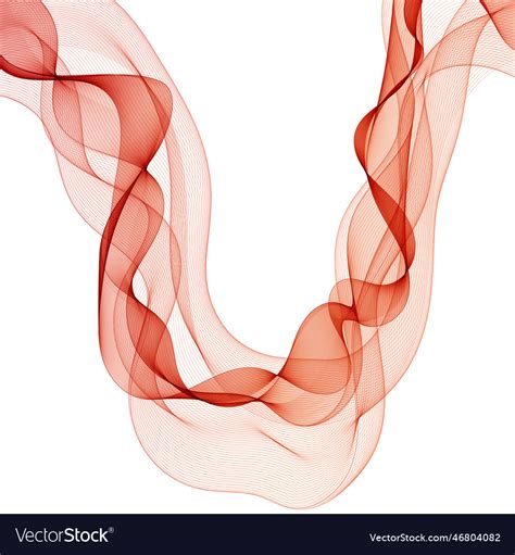 Red wave pattern modern decorative element Vector Image