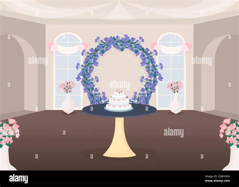 Banquet hall flat color vector illustration Stock Vector Image & Art - Alamy