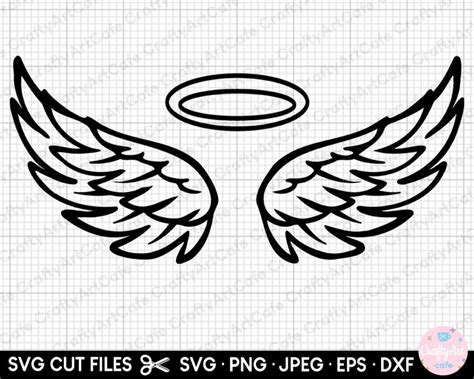 Angel Halo Svg Angel Halo Png Angel Wings Svg Angel Wings Png Angel Wings Clipart Angel Halo ...