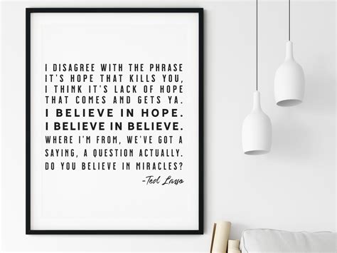 Ted Lasso Believe Quote Printable Wall Art Digital Download | Etsy