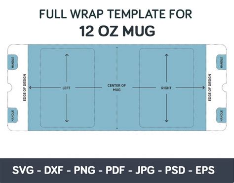 12 Oz Mug Template Svg 12oz Full Wrap Mug Template Cricut - Etsy Singapore