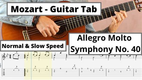 MOZART - Allegro Molto - Guitar Tab - Fingerstyle Guitar / Classical ...