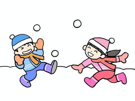 Shaving Cream Snowball Fight Clipart