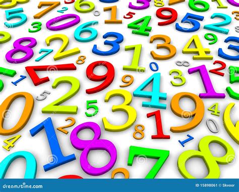 Colorful Numbers Background Stock Illustration - Illustration of ...