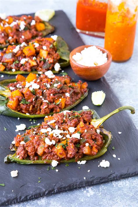 Picadillo Stuffed Poblano Peppers Recipe - Chili Pepper Madness