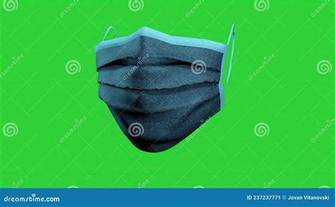 Protective Face Mask on Chroma Key Green Screen Stock Illustration ...