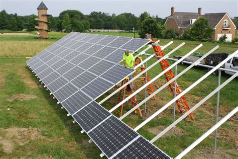 ground mounted solar panels construction - Tick Tock Energy