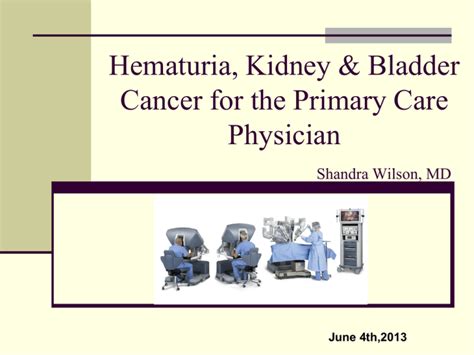 Hematuria, Kidney, Bladder Cancer for the Primary Care Physician