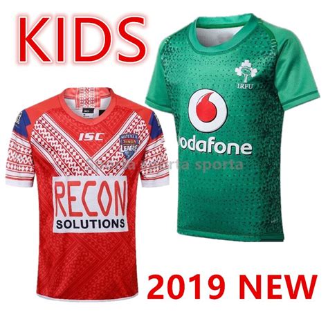 2021 2018 Ireland IRFU Kids Rugby Jerseys 18 19 Boy TONGA RUGBY LEAGUE ...