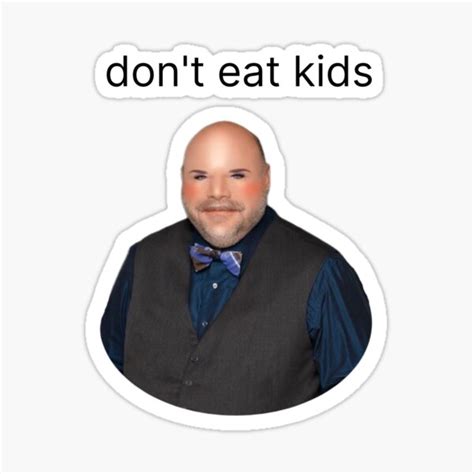 "I eat kids - bertram eats kids" Sticker for Sale by what !! | Redbubble