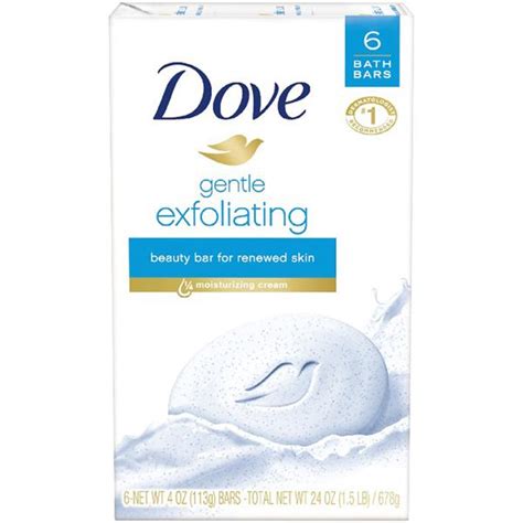 Dove Gentle Exfoliating Bath Soap 6-4 oz Bars | Hy-Vee Aisles Online ...