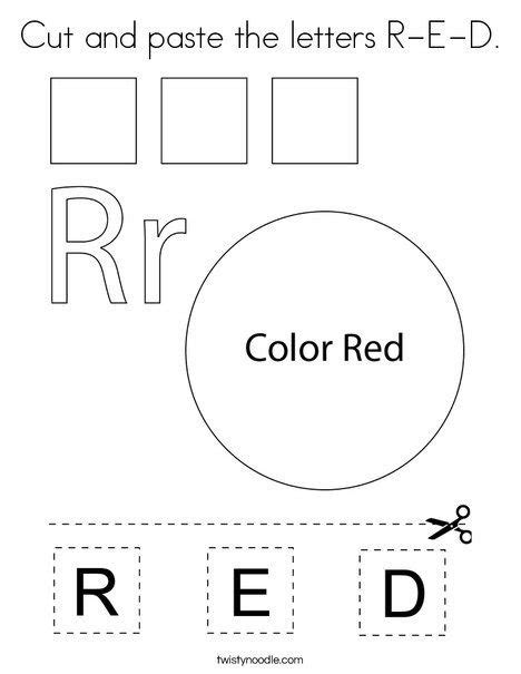 Letter R Cut And Paste Worksheets - Worksheets Master