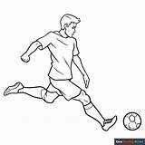 Soccer Player Coloring Page  Easy Drawing Guides sketch template