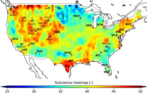 New US Turbulence Map, Based on 1 Million Pilot Reports - turbli