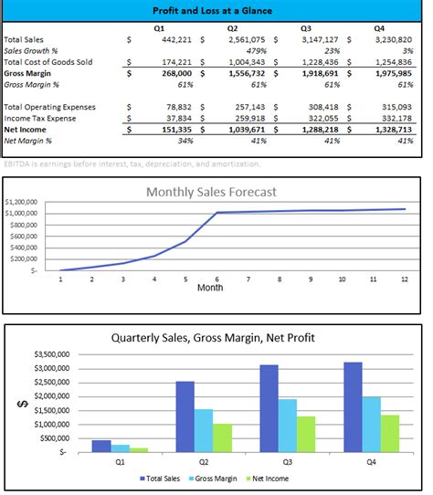 Free 1 Year Financial Projection Template