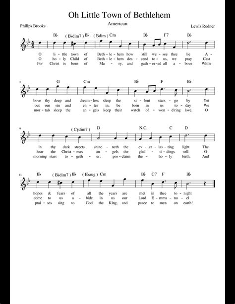 Oh Little Town of Bethlehem sheet music for Voice download free in PDF or MIDI