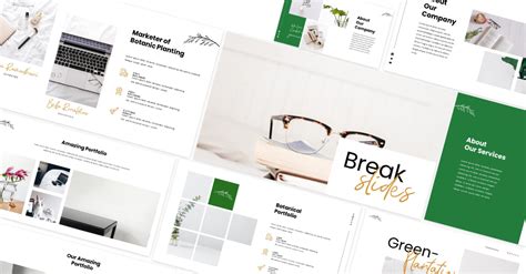 Green Minimalist Powerpoint Template - TemplateMonster