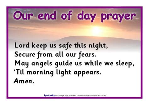 End of Day Prayer Posters (SB1204) - SparkleBox