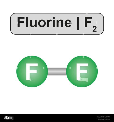 Fluorine molecule, illustration Stock Photo - Alamy