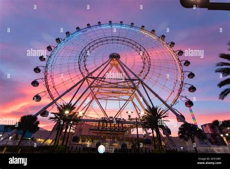 The Wheel at ICON Park Orlando at sunset Stock Photo - Alamy