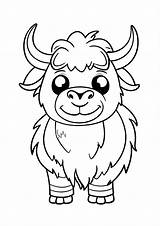 SOLUTION Yak Animal coloring Pages  Studypool sketch template