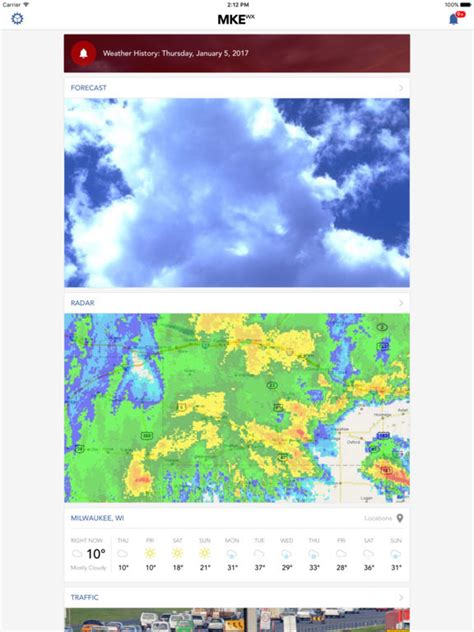 App Shopper: MKE wx: Milwaukee Weather Forecast, Traffic, Radar (Weather)