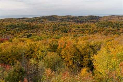 Fall Colors at Summit Peak in Porcupine Mountains Stock Photo - Image of natural, orange: 60781456