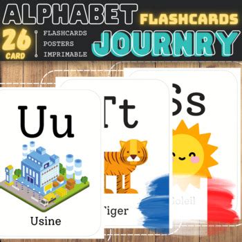 French Alphabet Flashcards for Preschool and Kindergarten - Printable