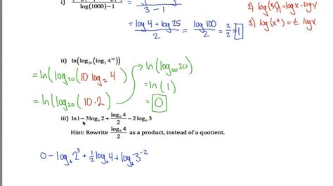 Log Rules Worksheet - Worksheets Library