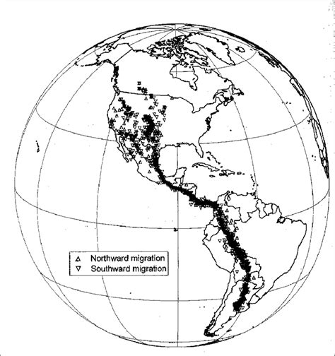 Swainson's hawk's migration path (reproduced with authorization from... | Download Scientific ...