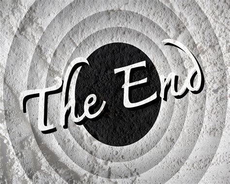 The End Movie Ending Screen On Cement Free Stock Photo - Public Domain Pictures