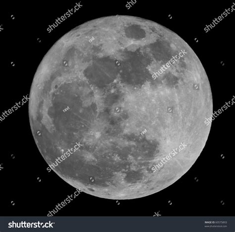 Full Moon Closeup Showing The Details Of The Lunar Surface Stock Photo 60575893 : Shutterstock