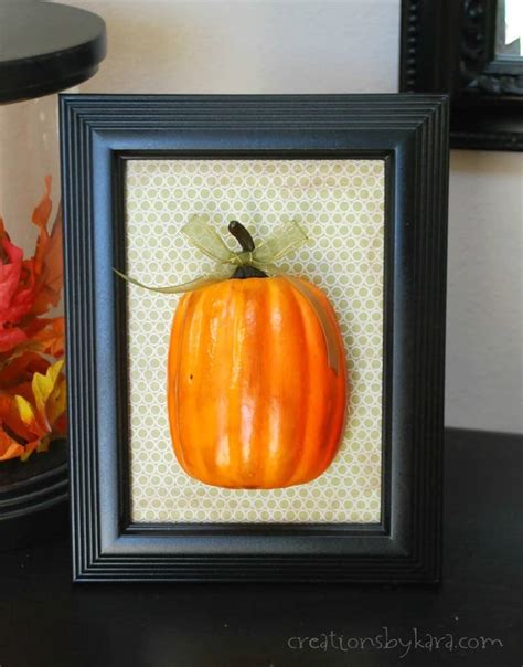 Fall Home Decor-- Easy Framed Pumpkin