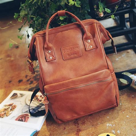 PU Leather Women Backpacks Fashion Youth Korean Style Shoulder Bag ...