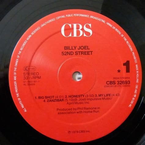 52nd street by Billy Joel, LP with blackcircle - Ref:916978363