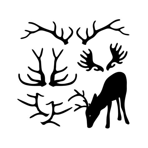 Reindeer Antlers Svg, Deer Antlers Svg, Hunter Svg - Etsy